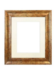 Frames By Post Scandi Gold Frame With Ivory Mount For Image Size A2 - thumbnail 1