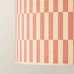 Valuelights Lori Orange Checkerboard Bamboo Drum Ceiling Lamp Shade And Bulb (D)45Cm - thumbnail 5