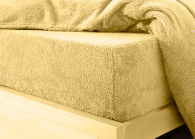 Homes & Linen Teddy Fitted Sheet Extra Deep 30Cm Deep Fitted Bed Sheet Soft Cosy Warm Teddy Bed Sheet