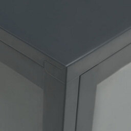 Berkfield Sideboard Anthracite 70X35X70 Cm Steel And Glass - thumbnail 8
