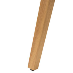 Beliani Beige Upholstered Dining Chair With Arms And Wooden Legs - W60 X D62 X H88Cm - thumbnail 6