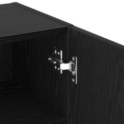 Berkfield Tv Cabinet With Led Lights Black Oak 40,5X30X102 Cm - thumbnail 9