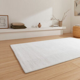 Think Rugs Snug White Modern Super Soft Plain Polypropylene Rugs-80Cm X 150Cm - thumbnail 2