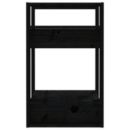 Berkfield Book Cabinet/room Divider Black 41X35X57 Cm Solid Wood Pine - thumbnail 4