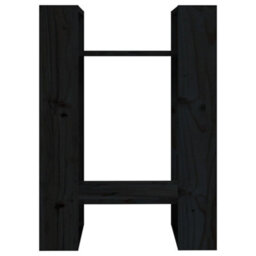 Berkfield Book Cabinet/room Divider Black 41X35X57 Cm Solid Wood Pine - thumbnail 3