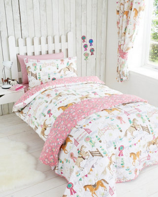 Portfolio Home Horseshow Single Duvet Cover And Pillowcase - image 1
