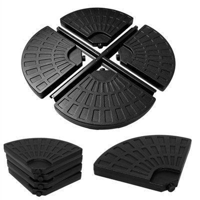 4Pcs Banana Parasol Base Weight Cantilever Hanging Fan Style Parasol Weight 80Kg - image 1