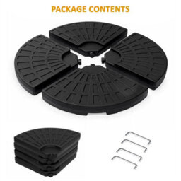4Pcs Banana Parasol Base Weight Cantilever Hanging Fan Style Parasol Weight 80Kg - thumbnail 4
