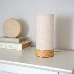 Valuelights Elsa Natural Bamboo Fabric Wooden Table Lamp With Led Bulb - thumbnail 3
