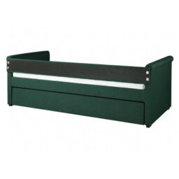Beliani Trundle Bed Fabric Libourne 90 X 200 Cm (Eu Single) Dark Green - thumbnail 8