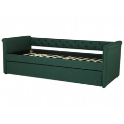 Beliani Trundle Bed Fabric Libourne 90 X 200 Cm (Eu Single) Dark Green - thumbnail 9