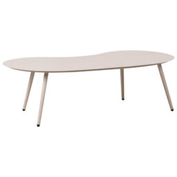 Beliani Garden Coffee Table Parori 65 Cm 130 Cm Metal Beige - thumbnail 6