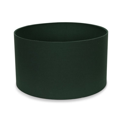 Valuelights Reni Forest Green Fabric Drum Ceiling Lamp Shade (D)35Cm - image 1