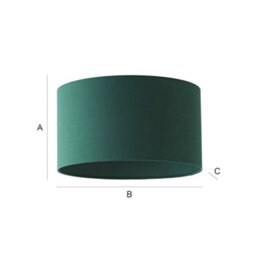 Valuelights Reni Forest Green Fabric Drum Ceiling Lamp Shade (D)35Cm - thumbnail 9
