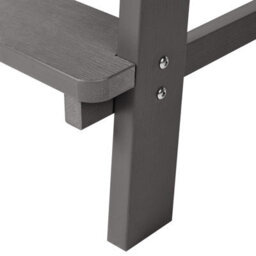 Wyld And Coco Veranda Garden Bar Chair Dark Grey Faux-Wood Weatherproof Outdoor Seating, W58 X D71 X H124Cm - thumbnail 7
