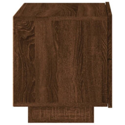 Berkfield Bedside Cabinet With Led Lights Brown Oak 70X36X40.5 Cm - thumbnail 8