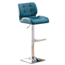 Furniture in Fashion Caprice White High Gloss Bar Table 4 Candid Teal Stools - thumbnail 3