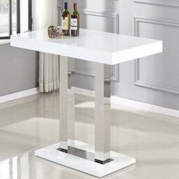 Furniture in Fashion Caprice White High Gloss Bar Table 4 Candid Teal Stools - thumbnail 2