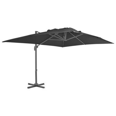 Berkfield Cantilever Umbrella With Aluminium Pole 400X300 Cm Anthracite - image 1