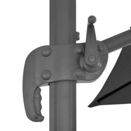 Berkfield Cantilever Umbrella With Aluminium Pole 400X300 Cm Anthracite - thumbnail 7