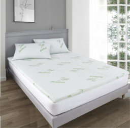 Groundlevel Single Super Soft Bamboo Memory Foam Mattress Topper - Hypoallergenic 2 Inch