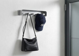 Durable Durastore Aluminium Wall Mounted Coat Rack 5 Hooks With Shelf - Grey - thumbnail 5