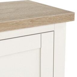 Farro Coconut White 120Cm Tv Unit With Washed Oak Top - Fully Assembled By Roseland Furniture - thumbnail 9