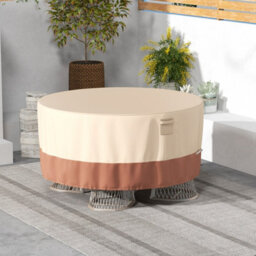 Costway 181 Cm Round Patio Furniture Cover Outdoor Dining Table Chair Set Cover - thumbnail 3