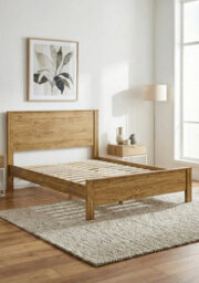 Amani Denver Rustic Walnut 4Ft Small Double Solid Pine Bed Frame - thumbnail 3