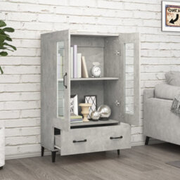 Berkfield Highboard Concrete Grey 70X31X115 Cm Engineered Wood - thumbnail 3