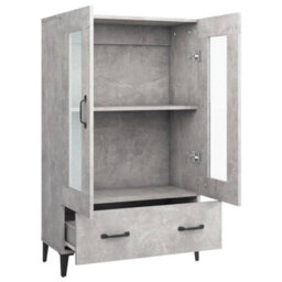 Berkfield Highboard Concrete Grey 70X31X115 Cm Engineered Wood - thumbnail 6