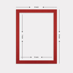 Ak Frames 8X6 Crimson Picture Mounts To Fit 7X5 Aperture Size - Mount Board Only (No Frame Included) - thumbnail 3