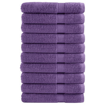 Berkfield Premium Sauna Towels Solund 10 Pcs Purple 80X200 Cm 600 Gsm - image 1