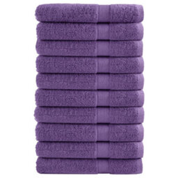 Berkfield Premium Sauna Towels Solund 10 Pcs Purple 80X200 Cm 600 Gsm