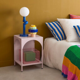Sweeek - Bedside Table Industrial-Style Steel Soho Pink 35X35X52 Cm - thumbnail 7