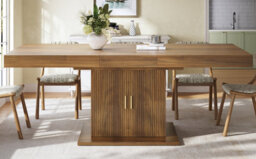 Matteo Extendable Dining Table With Integrated Storage, Walnut Finish, 140-180Cm - thumbnail 3