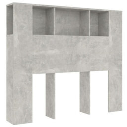 Vidaxl Headboard Cabinet Concrete Grey 120X18.5X102.5 Cm
