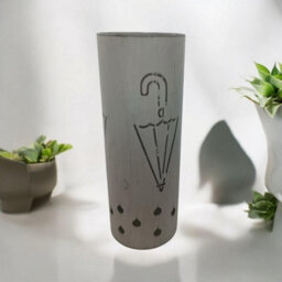 49Cm Cream Metal Umbrella Stand - thumbnail 2