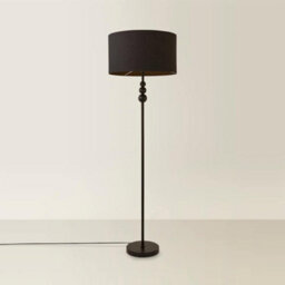Valuelights Marissa Matte Black Stacked Ball Floor Lamp With Black Drum Shade - Led Bulb Included - thumbnail 6