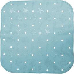 Simpa 3Pc Blue Bathroom Set: Shower Mat, Bin & Toilet Seat - thumbnail 5