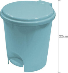 Simpa 3Pc Blue Bathroom Set: Shower Mat, Bin & Toilet Seat - thumbnail 4