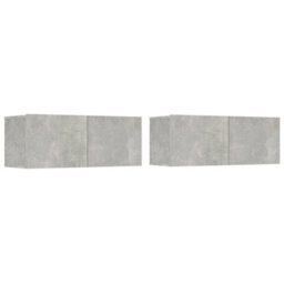 Berkfield 5 Piece Tv Cabinet Set Concrete Grey Engineered Wood - thumbnail 7