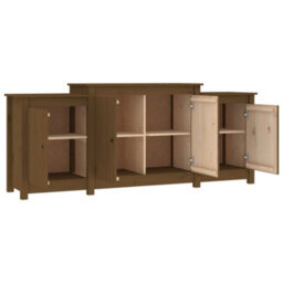 Berkfield Sideboard Honey Brown 164X37X68 Cm Solid Wood Pine - thumbnail 6
