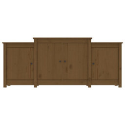 Berkfield Sideboard Honey Brown 164X37X68 Cm Solid Wood Pine - thumbnail 5