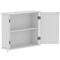Lassic Hayle Matt White Bathroom Double Wall Cabinet Mirrored (H)47Cm (W)57Cm - thumbnail 2