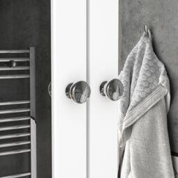 Lassic Hayle Matt White Bathroom Double Wall Cabinet Mirrored (H)47Cm (W)57Cm - thumbnail 4