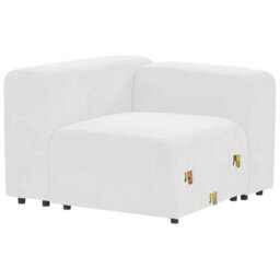 Beliani Modular Sofa 2 Seater Falsterbo Corduroy Off-White - thumbnail 9