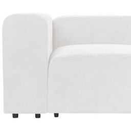 Beliani Modular Sofa 2 Seater Falsterbo Corduroy Off-White - thumbnail 7