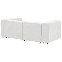 Beliani Modular Sofa 2 Seater Falsterbo Corduroy Off-White - thumbnail 6