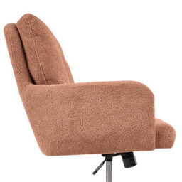 Beliani Desk Chair Alpine Fabric Golden Brown - thumbnail 7